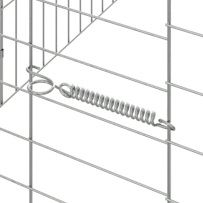 Rabbit Cage Silver 236.22 x 30.71 x 30.71 in Galvanised Steel