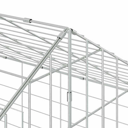 Rabbit Cage Silver 236.22 x 30.71 x 30.71 in Galvanised Steel