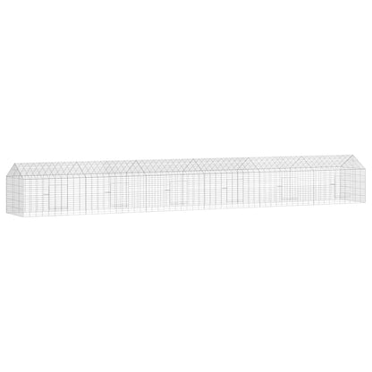 Rabbit Cage Silver 236.22 x 30.71 x 30.71 in Galvanised Steel