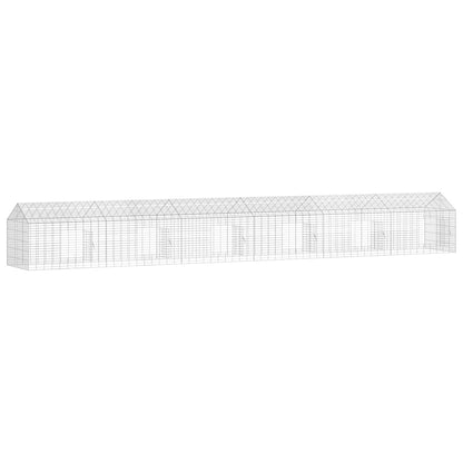 Rabbit Cage Silver 236.22 x 30.71 x 30.71 in Galvanised Steel