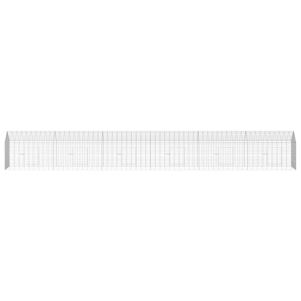 Rabbit Cage Silver 236.22 x 30.71 x 30.71 in Galvanised Steel