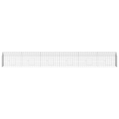 Rabbit Cage Silver 236.22 x 30.71 x 30.71 in Galvanised Steel