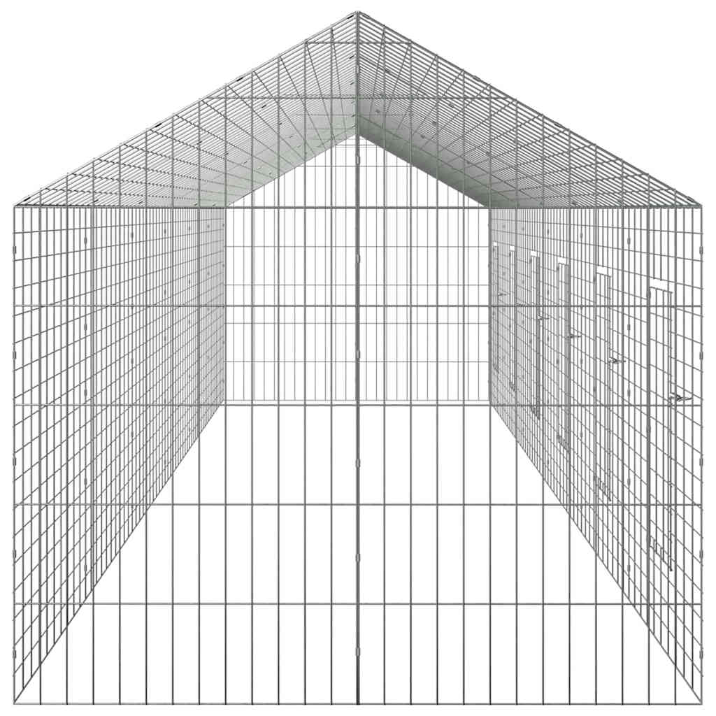 Rabbit Cage Silver 236.22 x 30.71 x 30.71 in Galvanised Steel