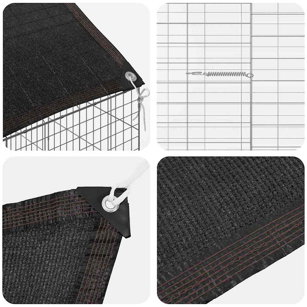 Rabbit Cage Silver 39.37 x 30.71 x 30.71 in Galvanised Steel