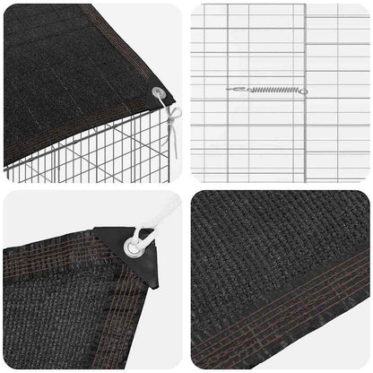 Rabbit Cage Silver 39.37 x 30.71 x 30.71 in Galvanised Steel
