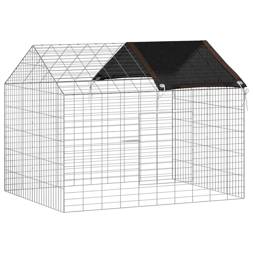 Rabbit Cage Silver 39.37 x 30.71 x 30.71 in Galvanised Steel