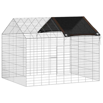 Rabbit Cage Silver 39.37 x 30.71 x 30.71 in Galvanised Steel