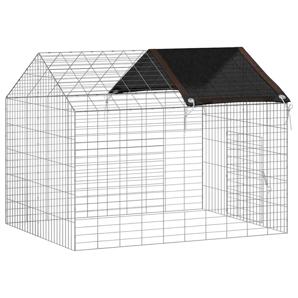 Rabbit Cage Silver 39.37 x 30.71 x 30.71 in Galvanised Steel