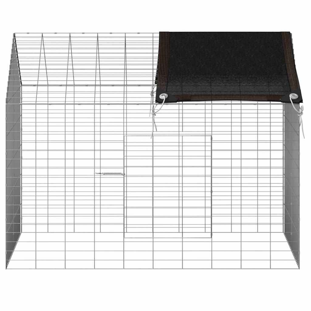 Rabbit Cage Silver 39.37 x 30.71 x 30.71 in Galvanised Steel