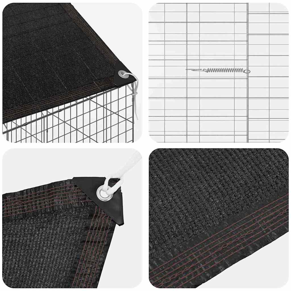 Rabbit Cage Silver 78.74 x 30.71 x 30.71 in Galvanised Steel