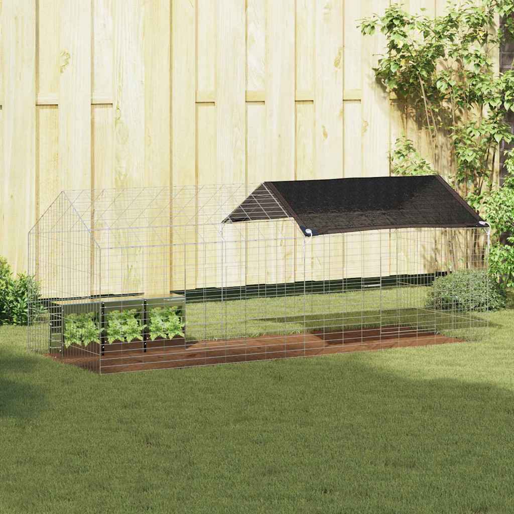 Rabbit Cage Silver 78.74 x 30.71 x 30.71 in Galvanised Steel