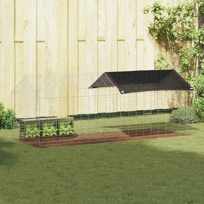Rabbit Cage Silver 78.74 x 30.71 x 30.71 in Galvanised Steel