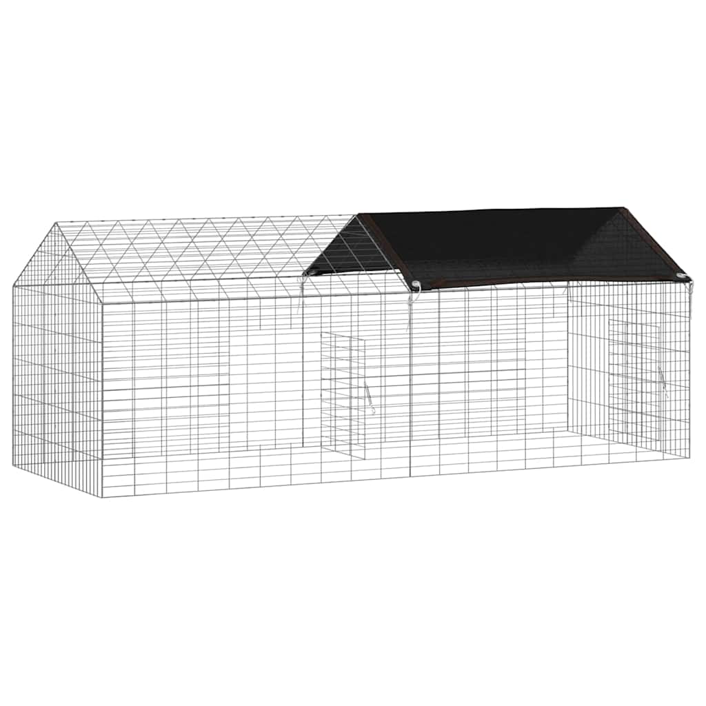 Rabbit Cage Silver 78.74 x 30.71 x 30.71 in Galvanised Steel