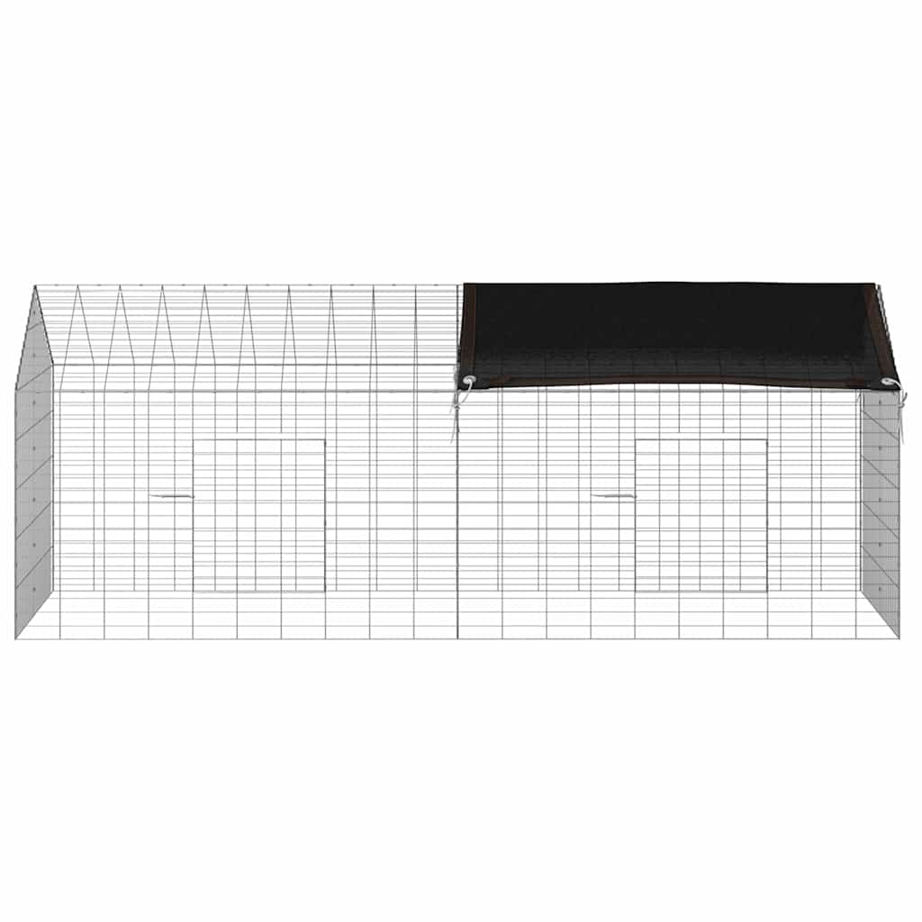 Rabbit Cage Silver 78.74 x 30.71 x 30.71 in Galvanised Steel