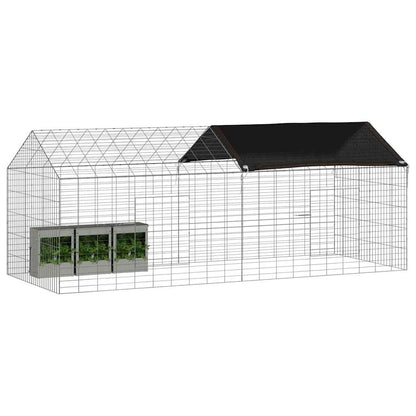 Rabbit Cage Silver 78.74 x 30.71 x 30.71 in Galvanised Steel