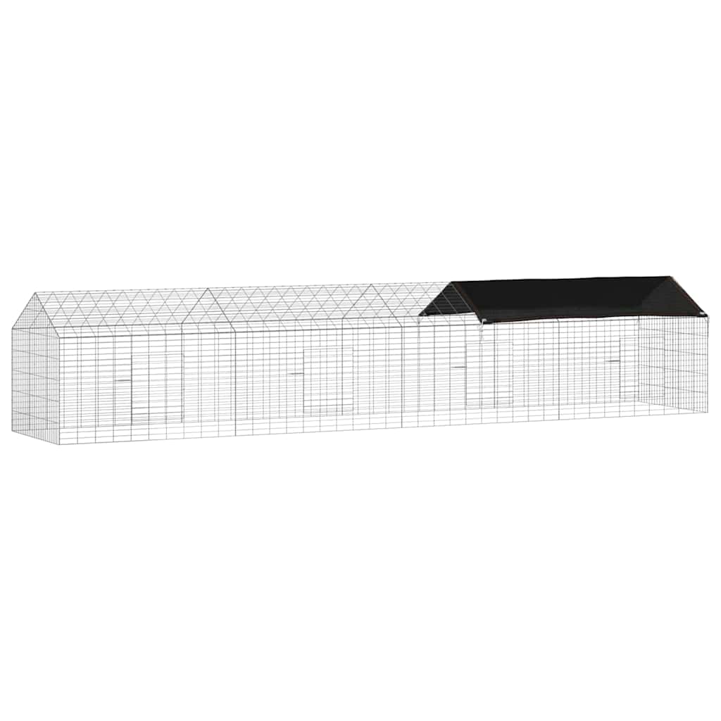 Rabbit Cage Silver 400 x 78 x 78 cm Galvanised Steel