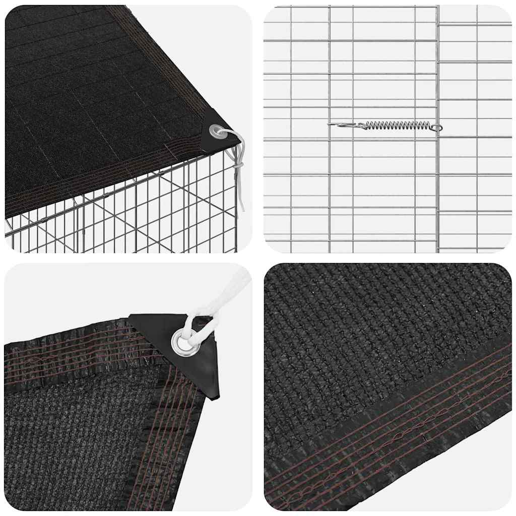 Rabbit Cage Silver 236.22 x 30.71 x 30.71 in Galvanised Steel