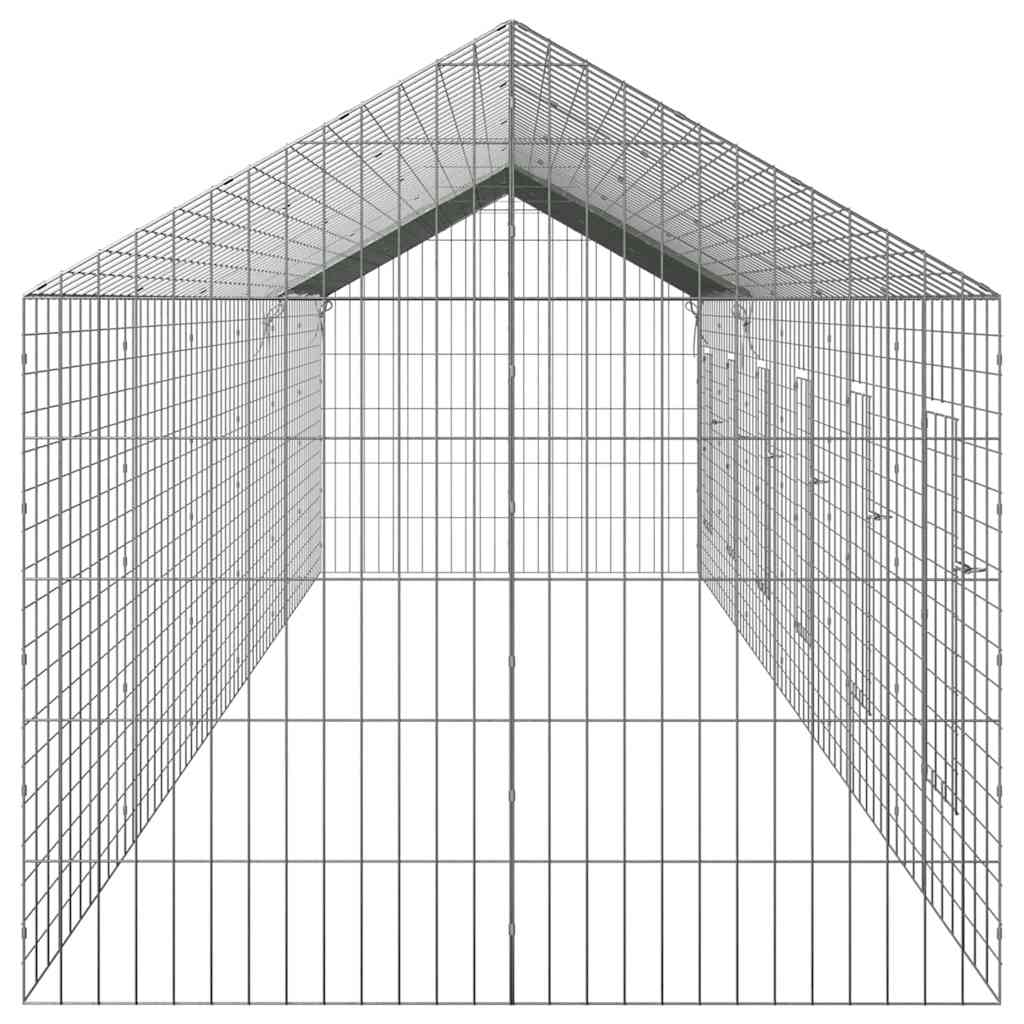 Rabbit Cage Silver 236.22 x 30.71 x 30.71 in Galvanised Steel
