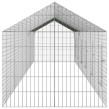 Rabbit Cage Silver 236.22 x 30.71 x 30.71 in Galvanised Steel