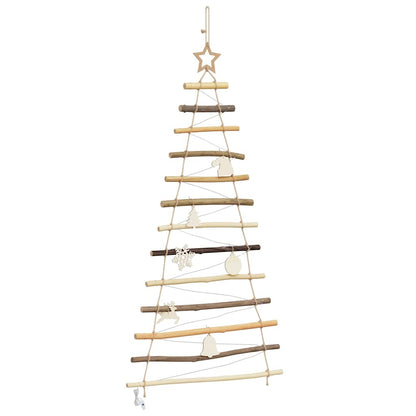Christmas Tree with 50 LEDs Natural 47.2" Solid Ash wood