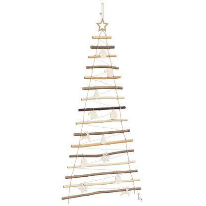 Christmas Tree with 80 LEDs Natural 59.1" Solid Ash wood