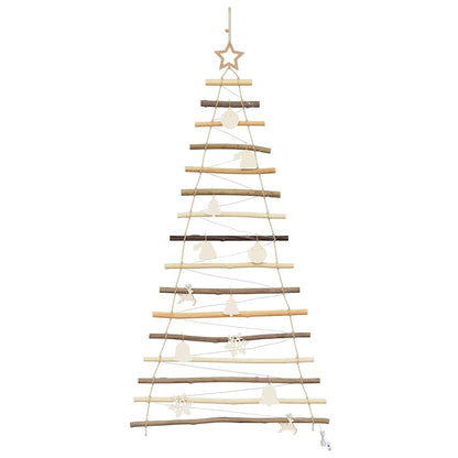 Christmas Tree with 80 LEDs Natural 59.1" Solid Ash wood