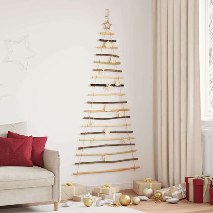 Christmas Tree with 100 LEDs Natural 70.9" Solid Ash wood