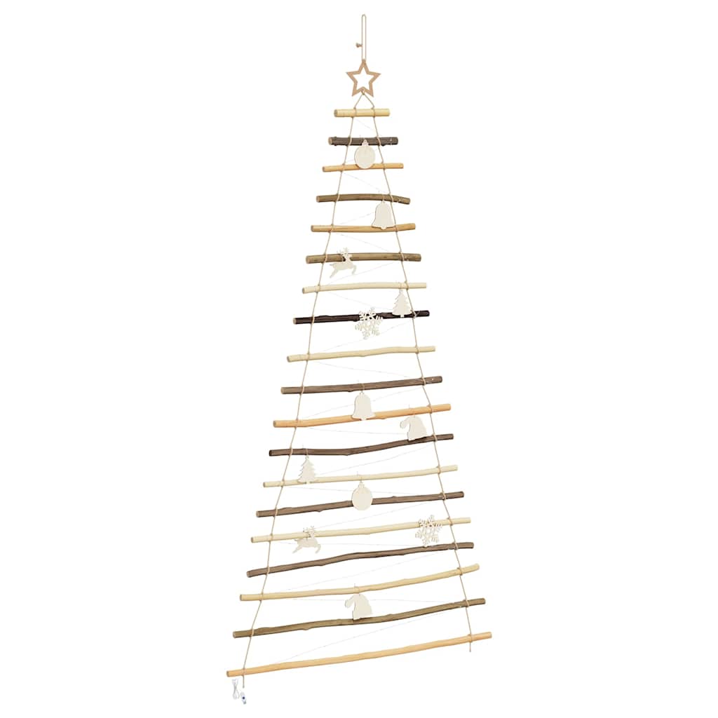 Christmas Tree with 100 LEDs Natural 70.9" Solid Ash wood