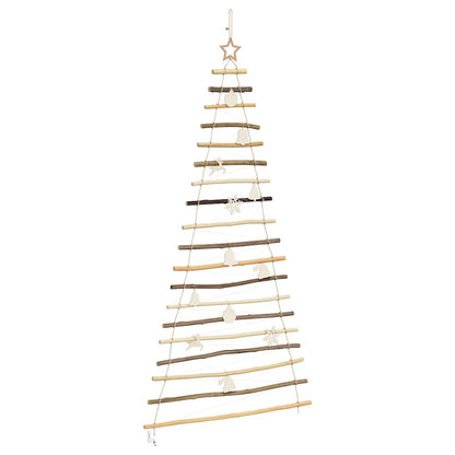 Christmas Tree with 100 LEDs Natural 70.9" Solid Ash wood