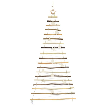 Christmas Tree with 100 LEDs Natural 70.9" Solid Ash wood