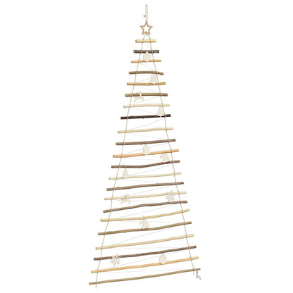 Christmas Tree with 130 LEDs Natural 82.7" Solid Ash wood