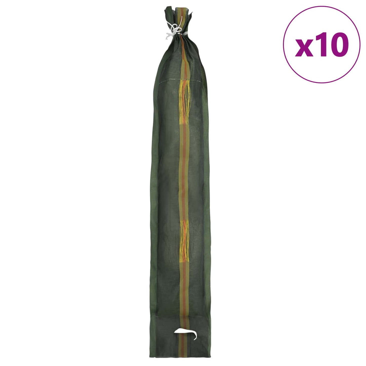 Sandbags 10 pcs Dark Green 39.37 x 9.84 in HDPE