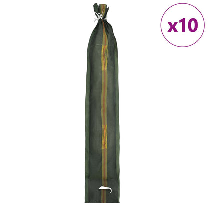 Sandbags 10 pcs Dark Green 39.37 x 9.84 in HDPE