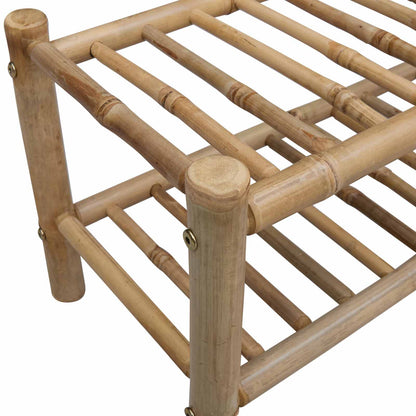 Shoe Rack with Shelf Natural 26.77 x 11.02 x 11.81 in Bamboo