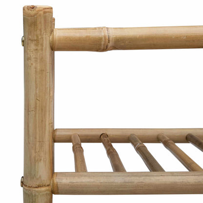 Shoe Rack with Shelf Natural 26.77 x 11.02 x 11.81 in Bamboo