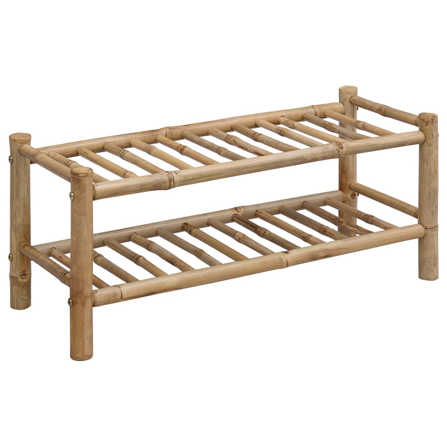 Shoe Rack with Shelf Natural 26.77 x 11.02 x 11.81 in Bamboo