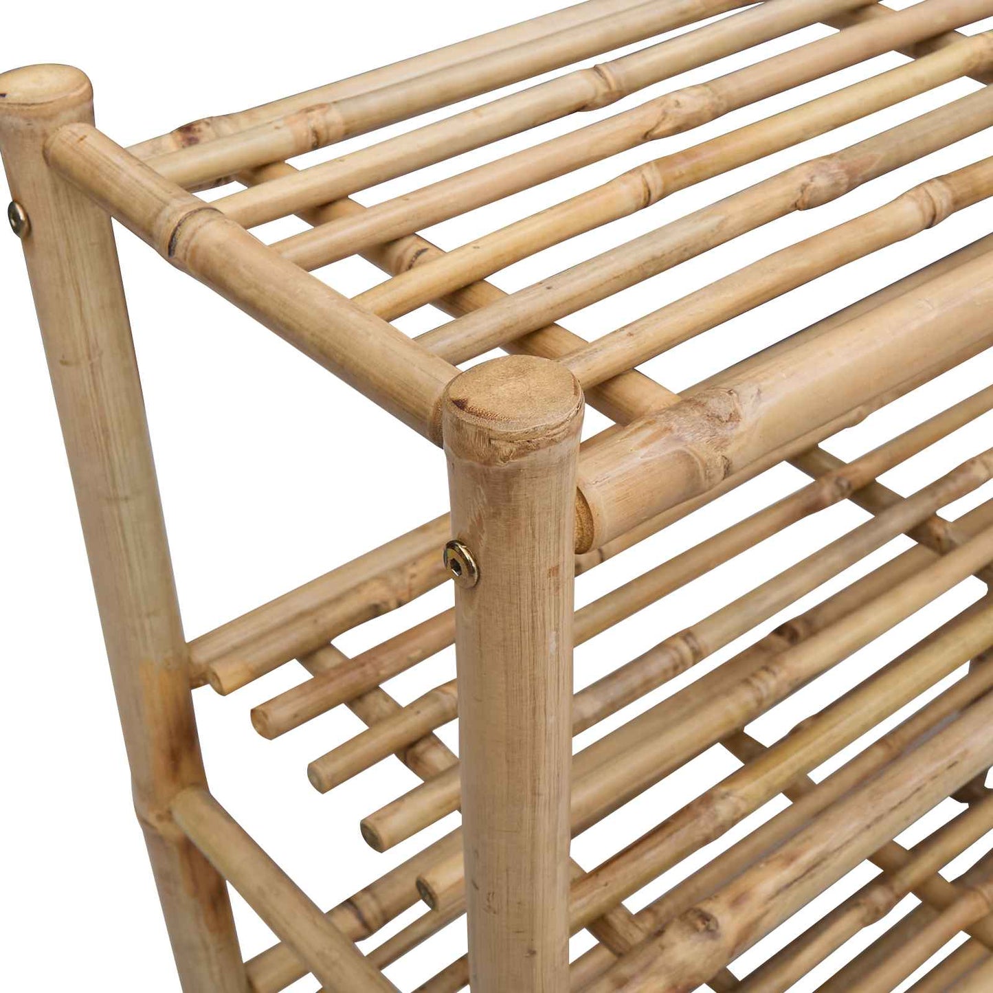 Shoe Rack with Shelf Natural 34.65 x 10.63 x 31.50 in Bamboo