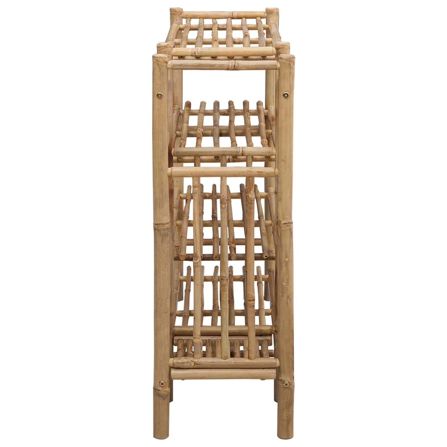 Shoe Rack with Shelf Natural 34.65 x 10.63 x 31.50 in Bamboo