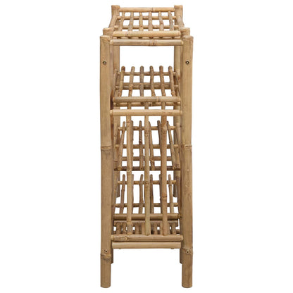Shoe Rack with Shelf Natural 34.65 x 10.63 x 31.50 in Bamboo