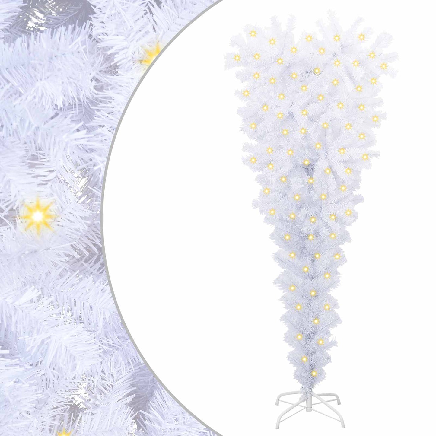Artificial Christmas Tree White 47.24 in PVC and Steel