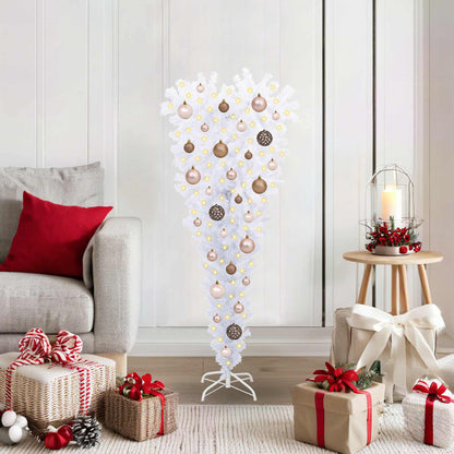 Artificial Christmas Tree White 47.24 in PVC and Steel