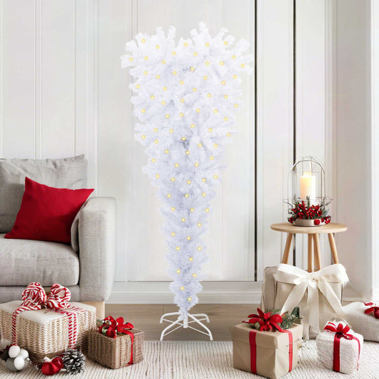 Artificial Christmas Tree White 59.06 in PVC and Steel