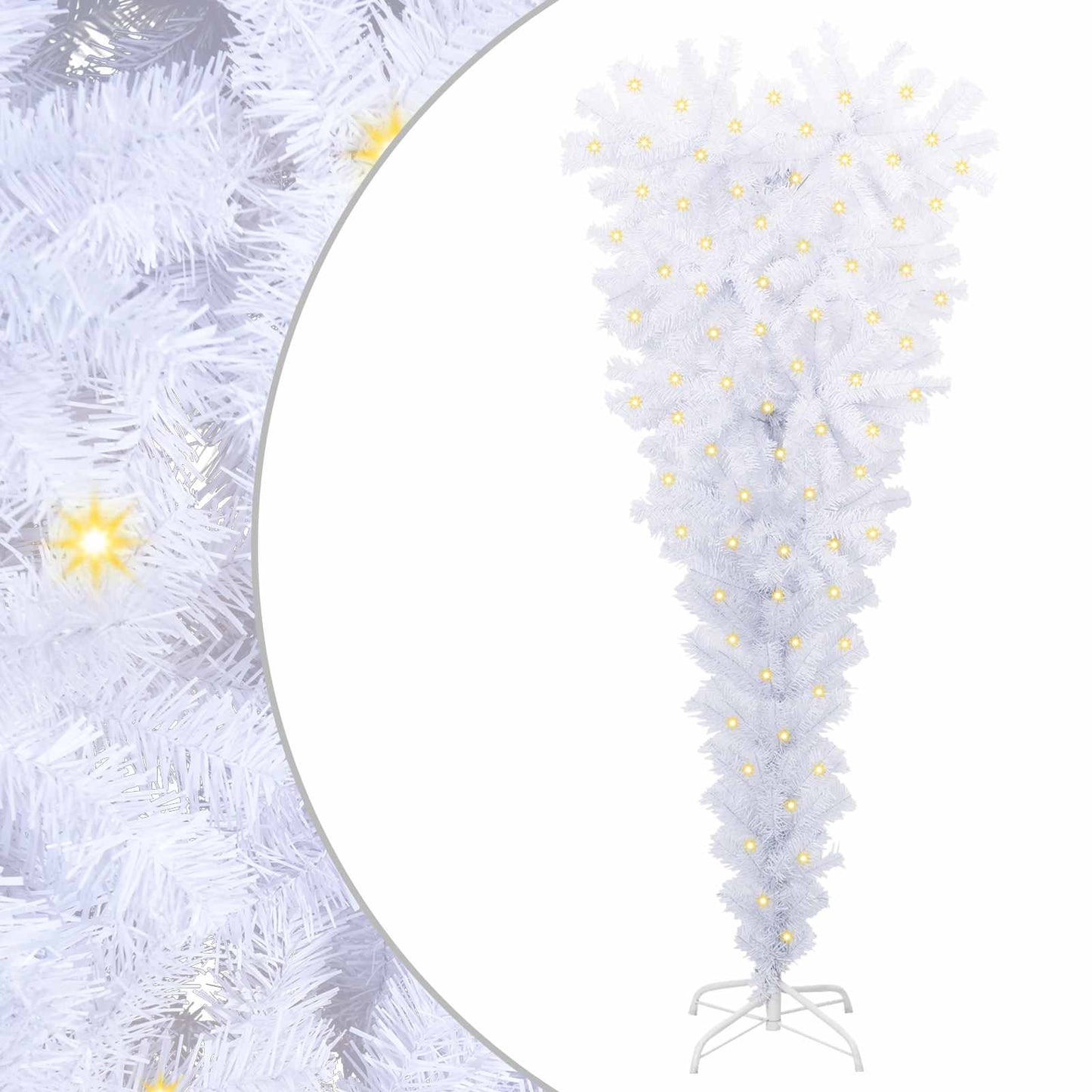 Artificial Christmas Tree White 59.06 in PVC and Steel