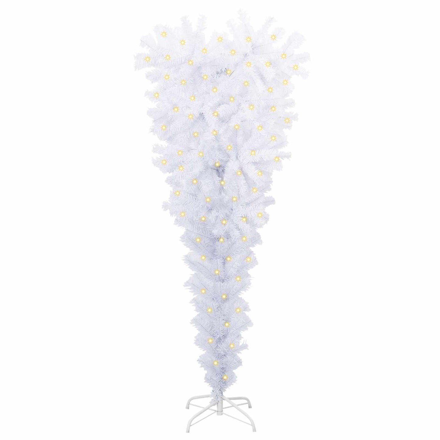 Artificial Christmas Tree White 59.06 in PVC and Steel
