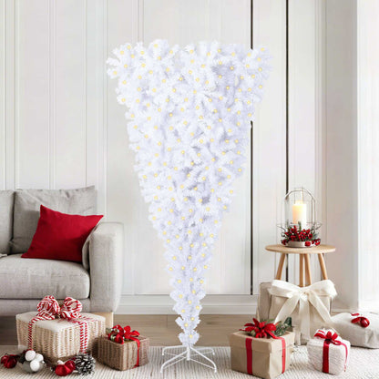 Artificial Christmas Tree White 70.87 in PVC and Steel