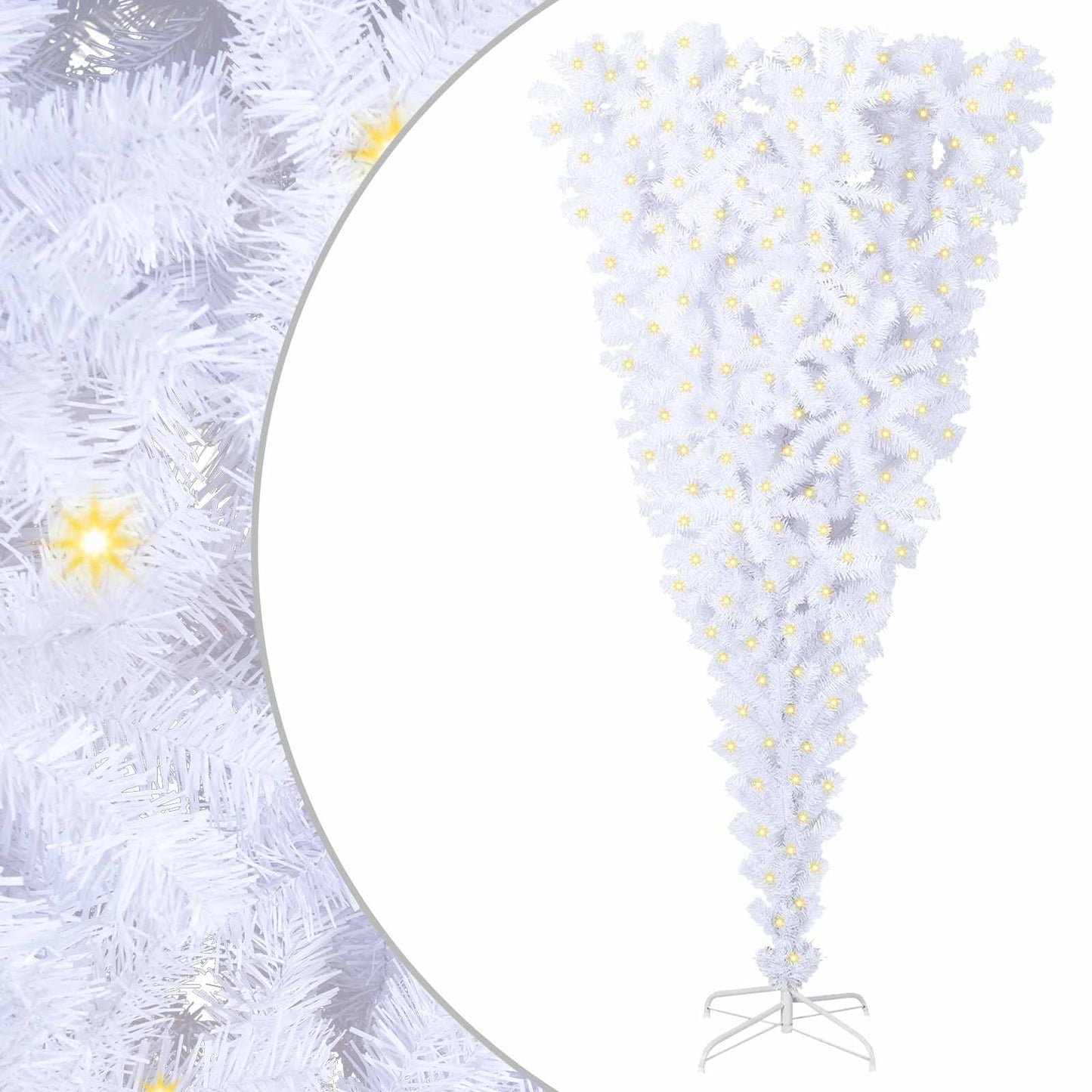 Artificial Christmas Tree White 70.87 in PVC and Steel