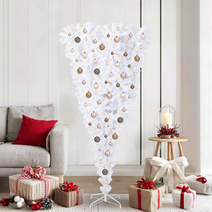 Artificial Christmas Tree White 70.87 in PVC and Steel