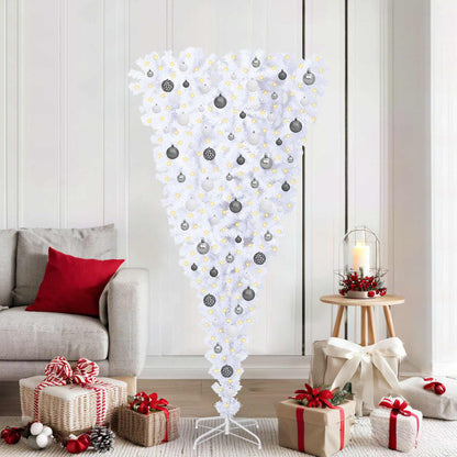 Artificial Christmas Tree White 70.87 in PVC and Steel