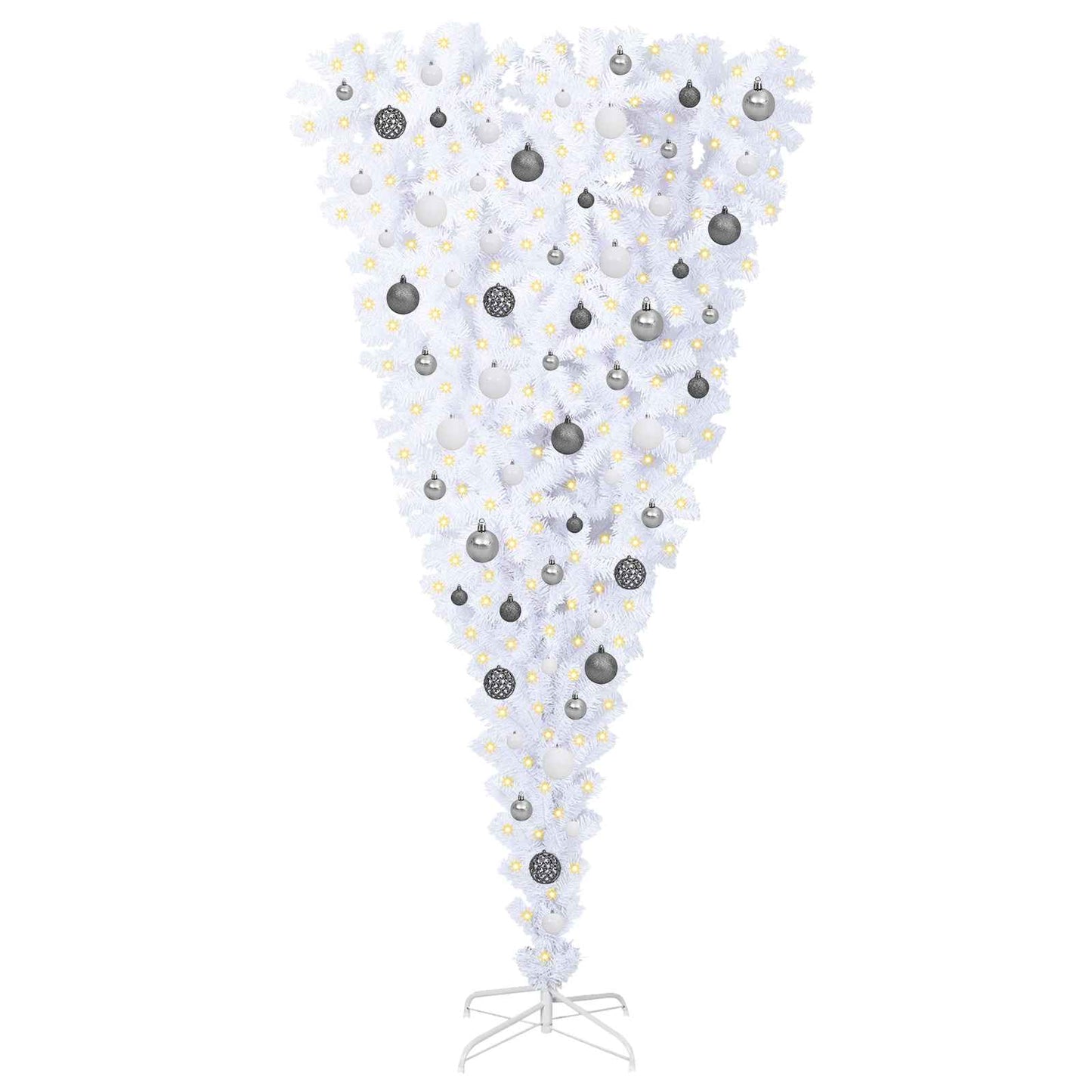 Artificial Christmas Tree White 70.87 in PVC and Steel