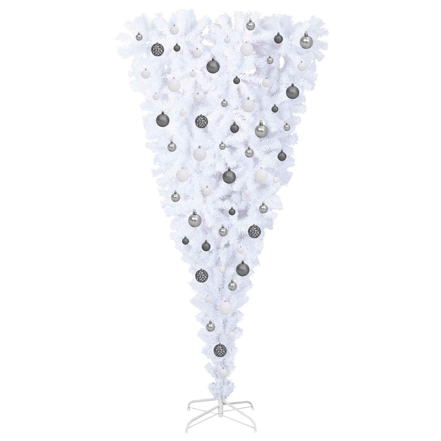 Artificial Christmas Tree White 70.87 in PVC and Steel